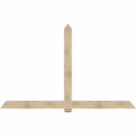 Ekena Millwork Eugene Rough Sawn Timber Gable Bracket, Douglas Fir, 108"W x 68"H x 4"D x 6"F, 15/12 Pitch GBW108X68X0406EUG00RDF